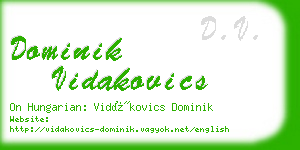 dominik vidakovics business card